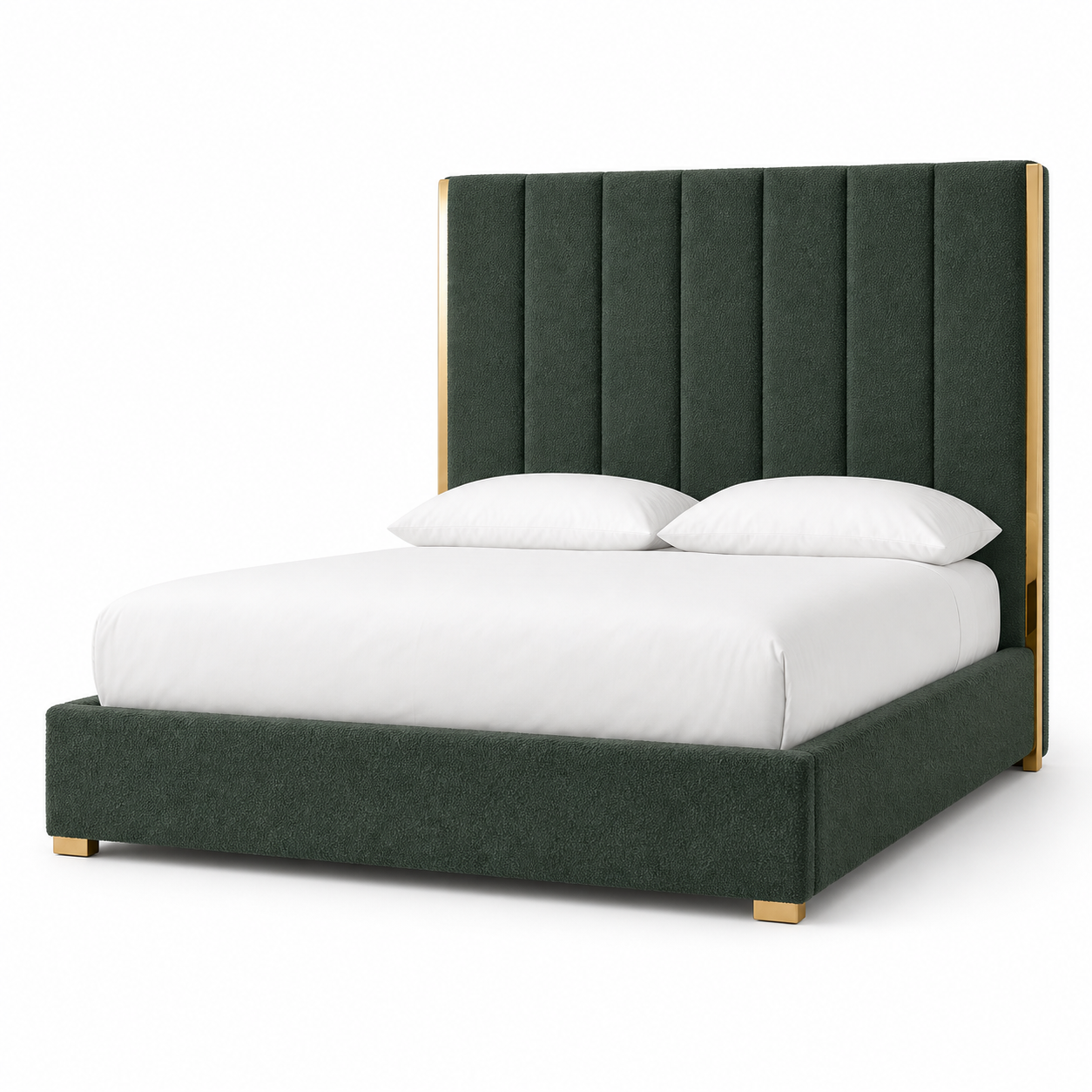 Ezra - Bed Green plain white background view