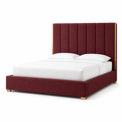 Ezra - Bed Red plain white background view