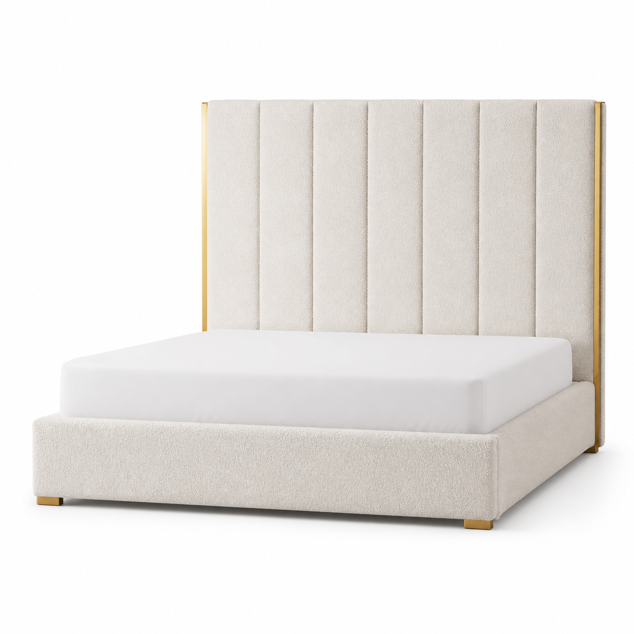 Ezra - Bed, complete long-side studio bed view