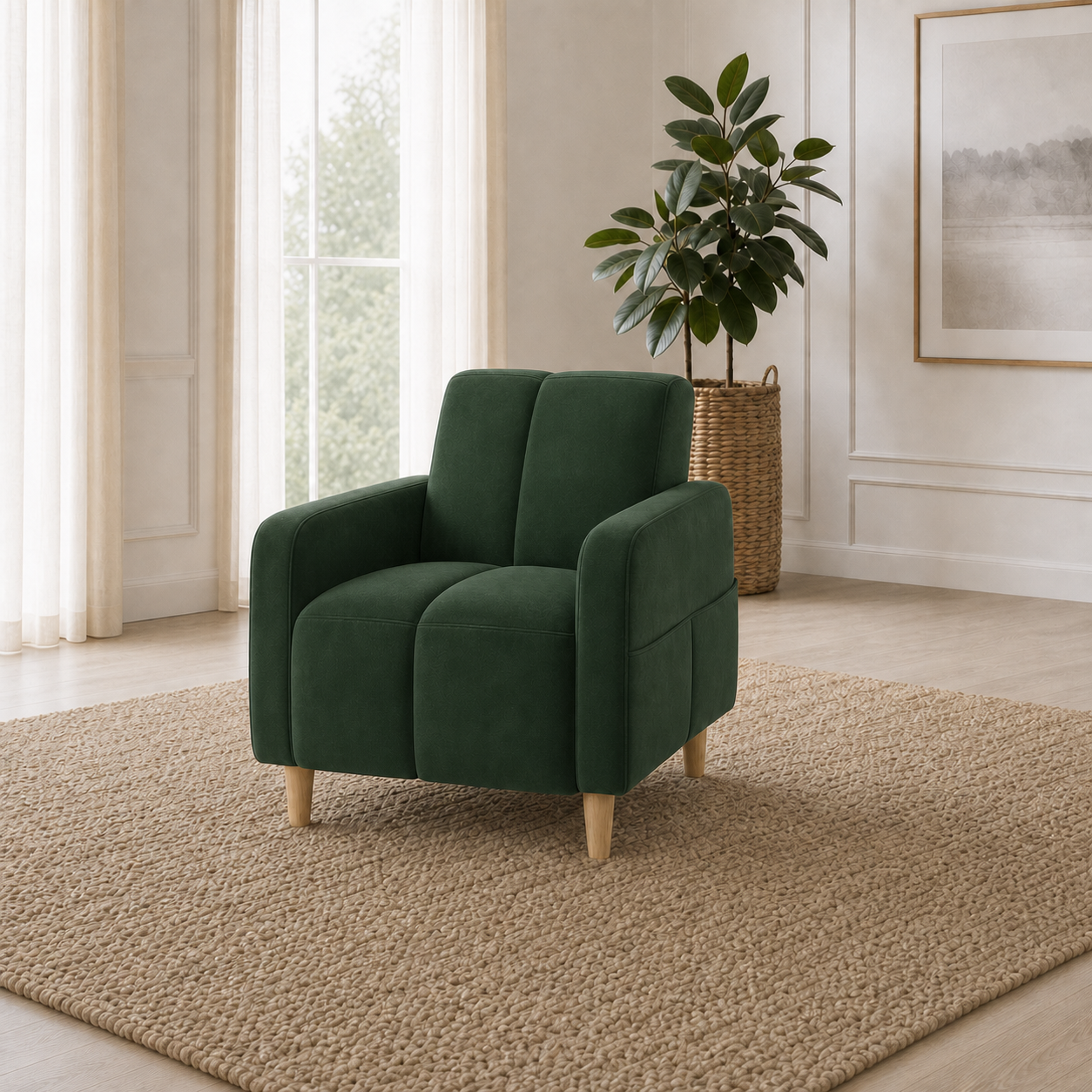 fable-3-2-1-sofa-set 1 seater green 01 room