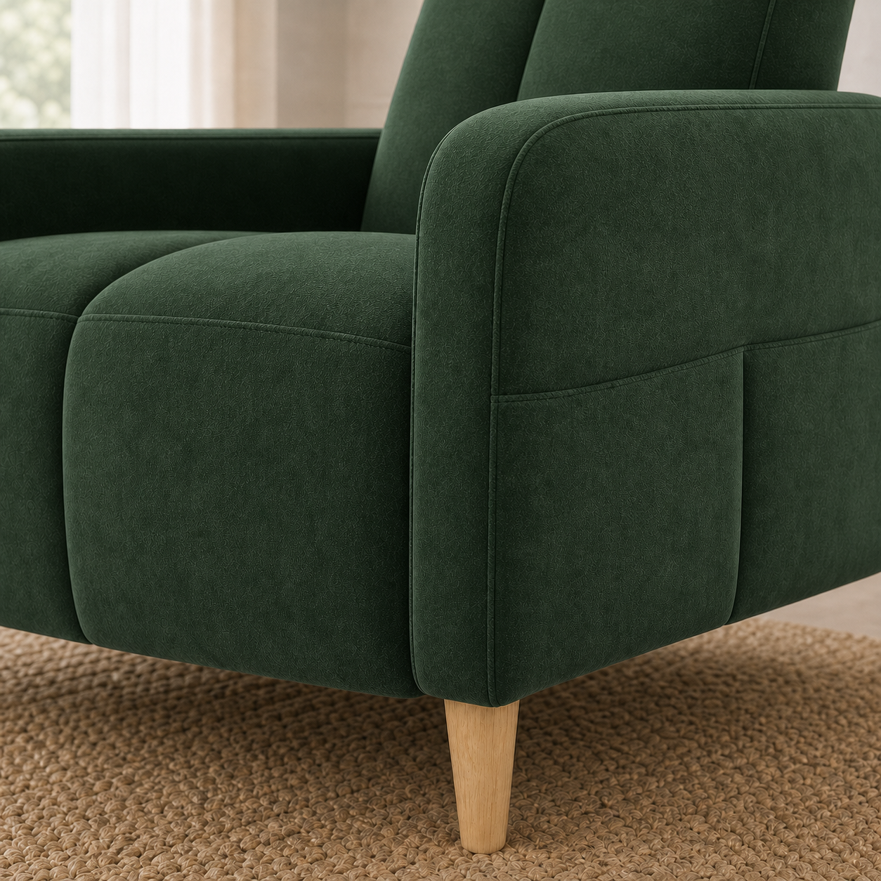 fable-3-2-1-sofa-set 1 seater green 02 detail