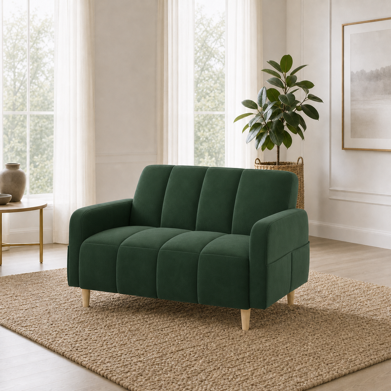 fable-3-2-1-sofa-set 2 seater green 01 room