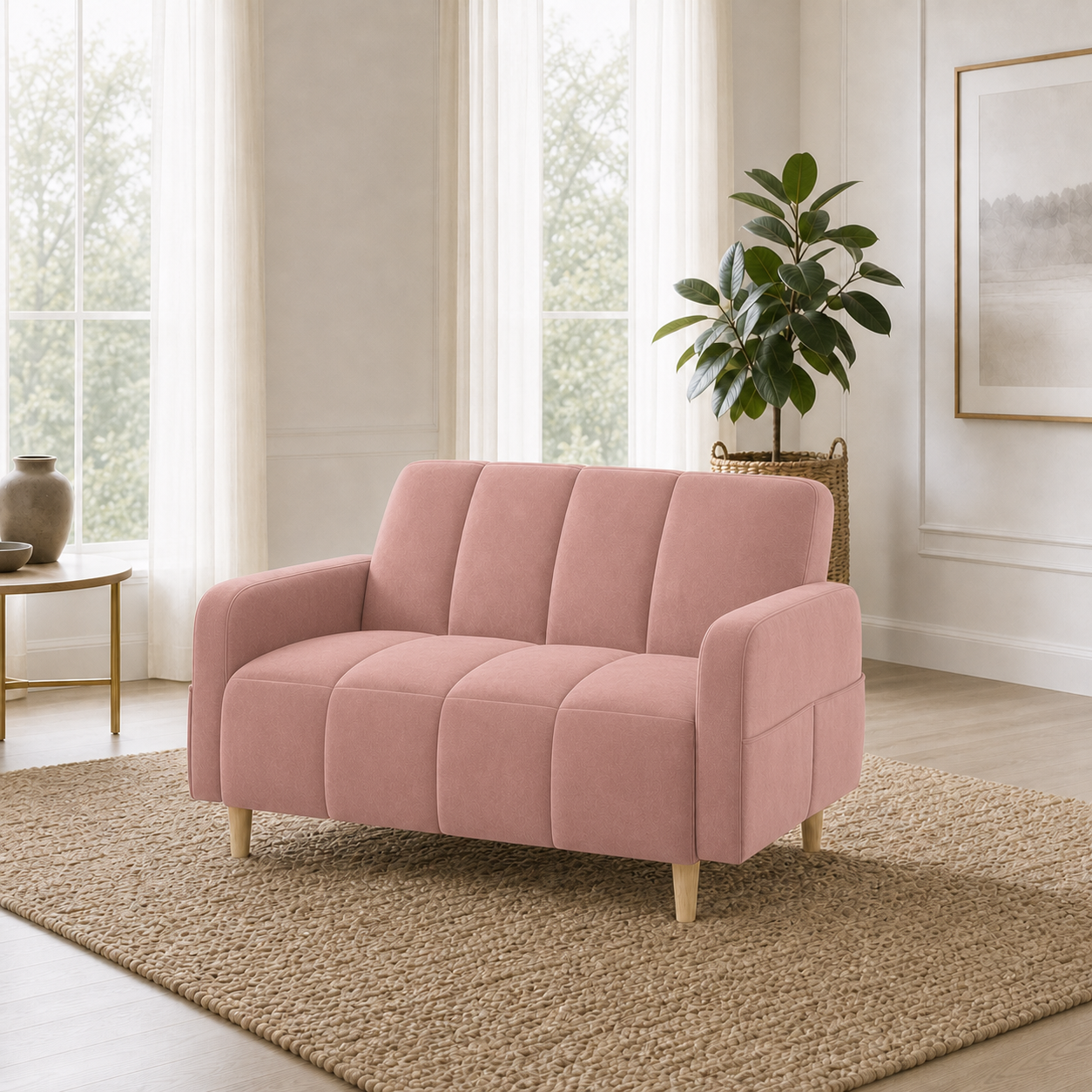 fable-3-2-1-sofa-set 2 seater pink 01 room