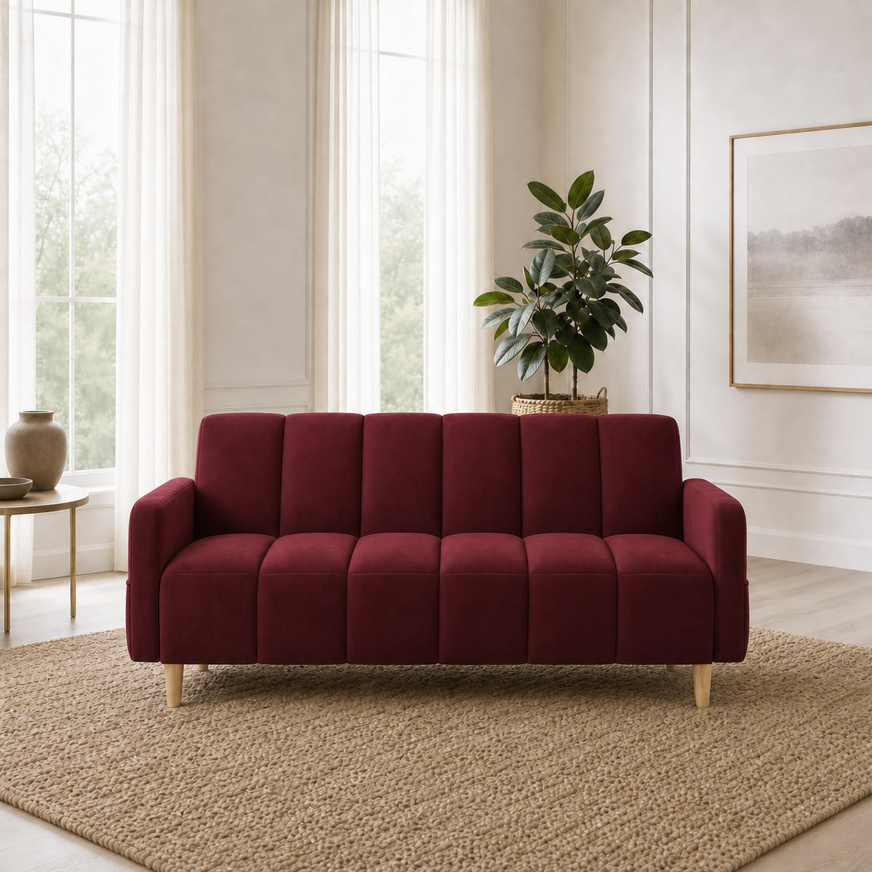 fable-3-2-1-sofa-set 3 seater red wine 01 room