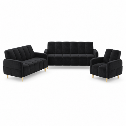 Fable - 3+2+1 Sofa Set, complete 3+2+1 sofa set front studio view