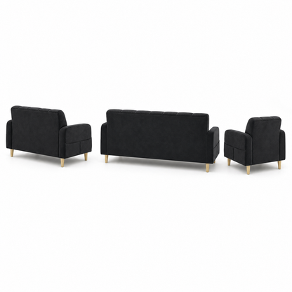 Fable - 3+2+1 Sofa Set, complete 3+2+1 sofa set side studio view