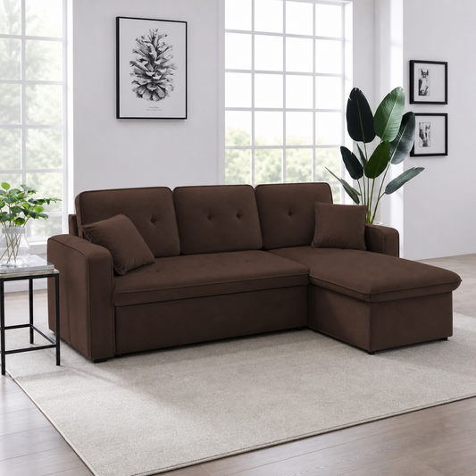 Farla - Sofa bed, fully closed sofa view in the identical living room