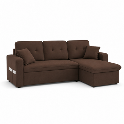 Farla - Sofa bed, fully closed studio view on a pure-white background