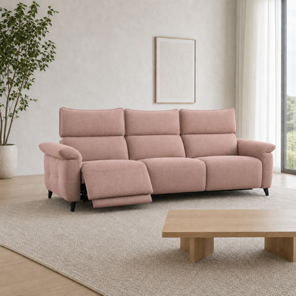 Fauna Recliner 3 seater pink 01 main