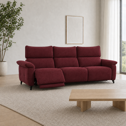 Fauna Recliner 3 seater red 01 main