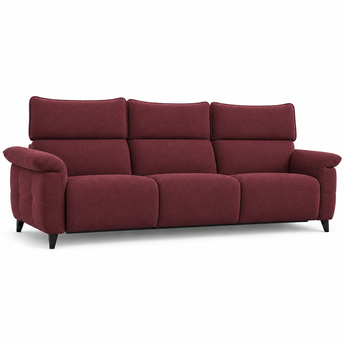 Fauna Recliner 3 seater red 02 white