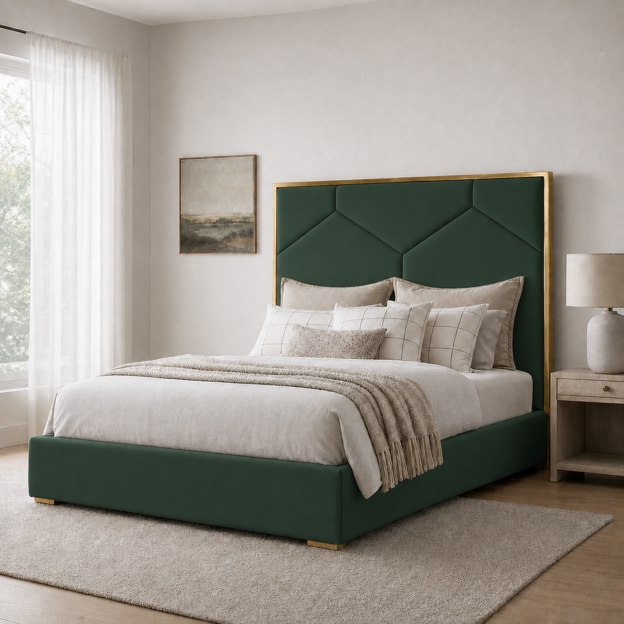 Faye - Bed Green lifestyle view