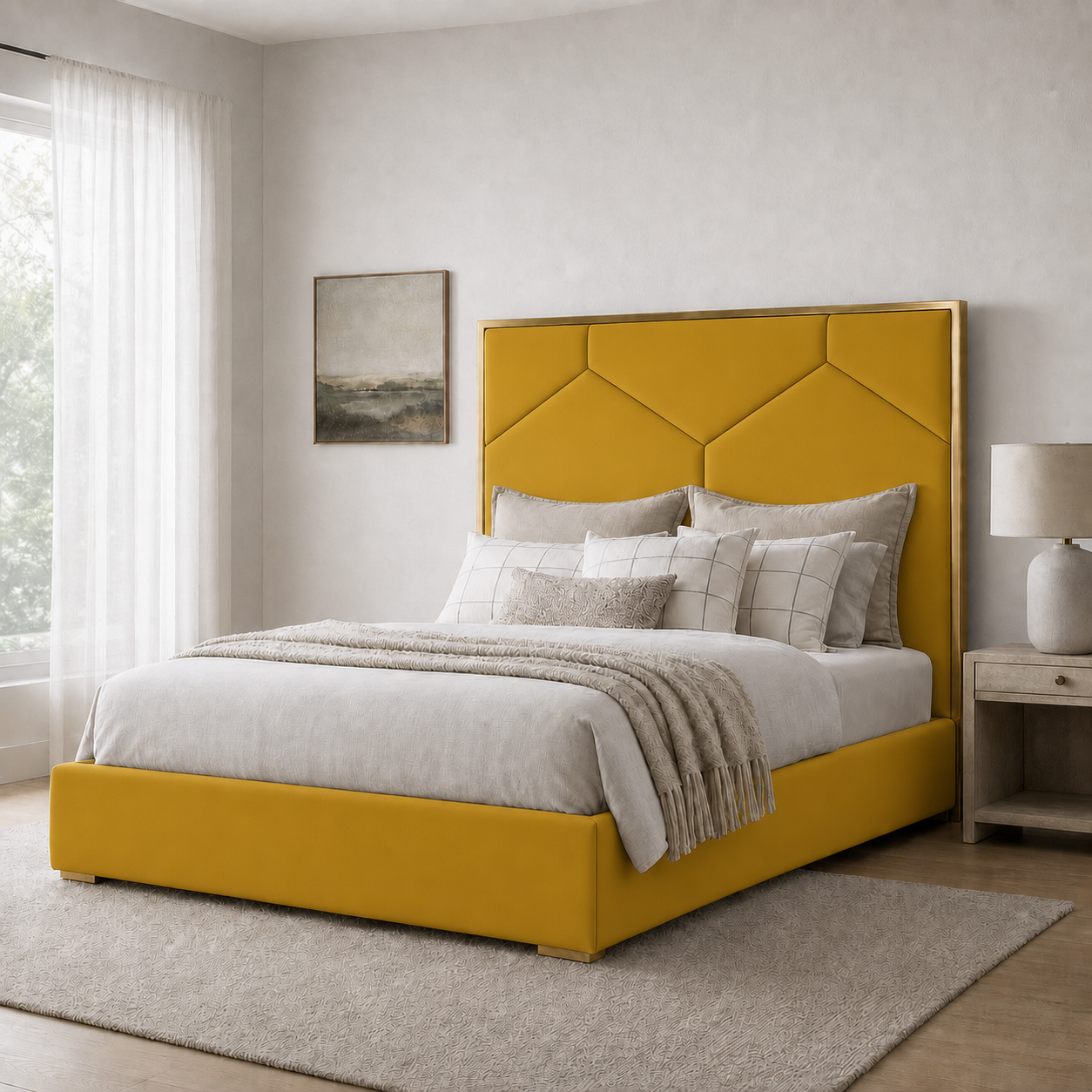 Faye - Bed Yellow lifestyle view