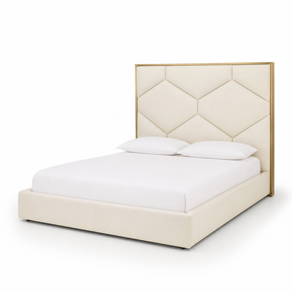 Faye - Bed, complete long-side studio bed view