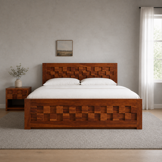 FInlo - Bed, complete straight-on bed view