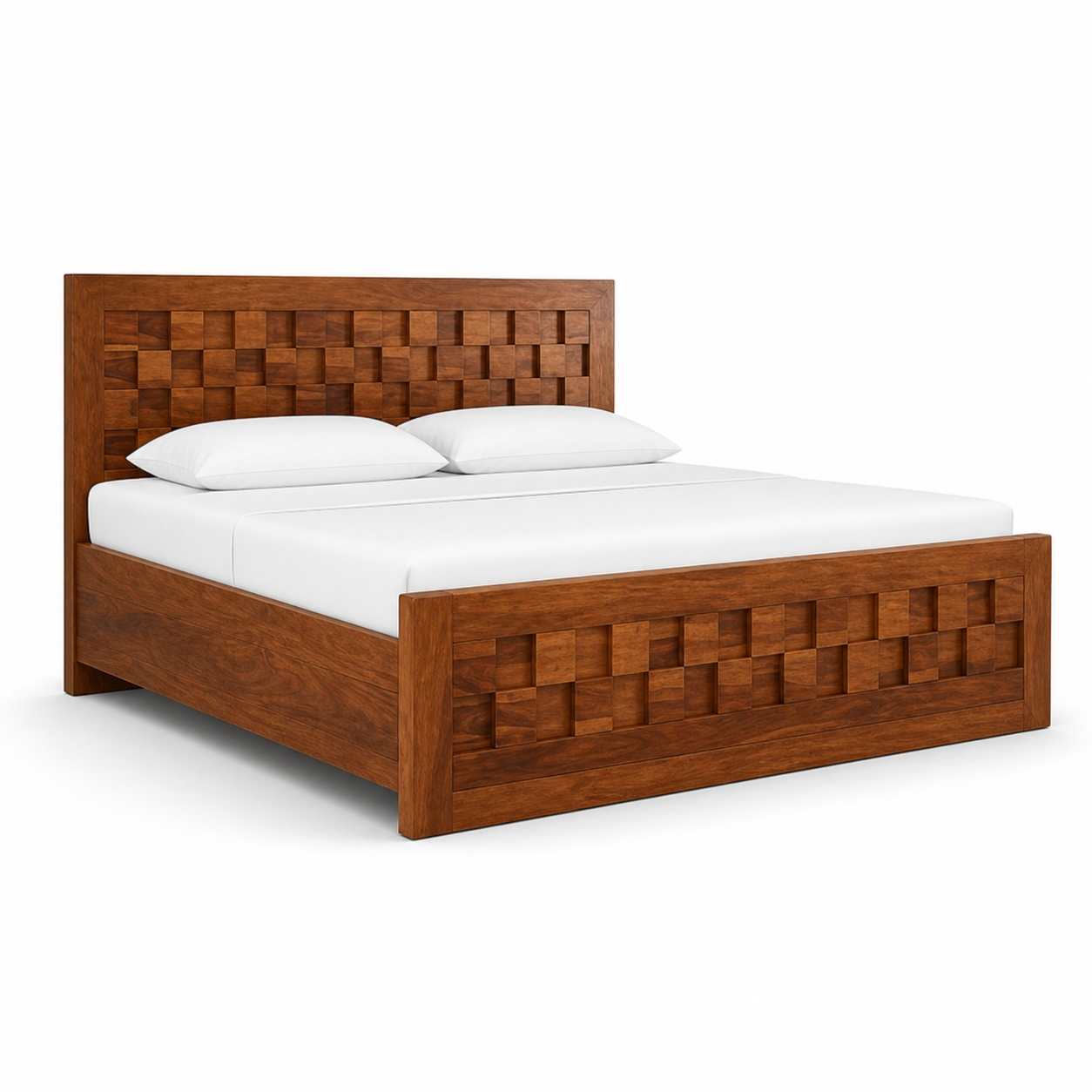 FInlo - Bed, complete front three-quarter studio bed view