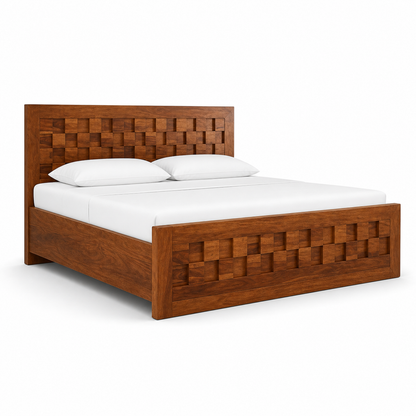 FInlo - Bed, complete front three-quarter studio bed view