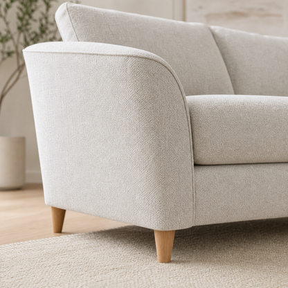 Close-up of the Flair - L shape sectional sofa's upholstery and construction details