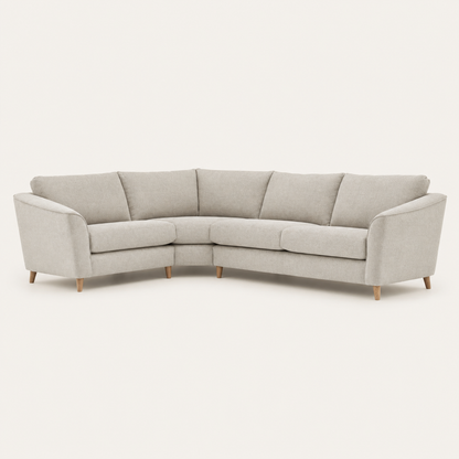 Flair - L shape sectional sofa, sectional sofa end-profile studio view