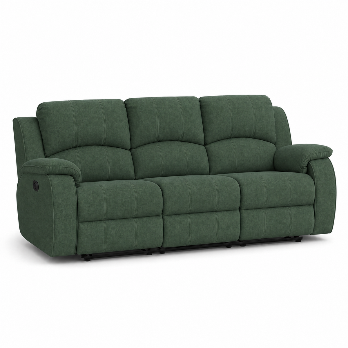 Flourish Recliner 3 seater green 02 white