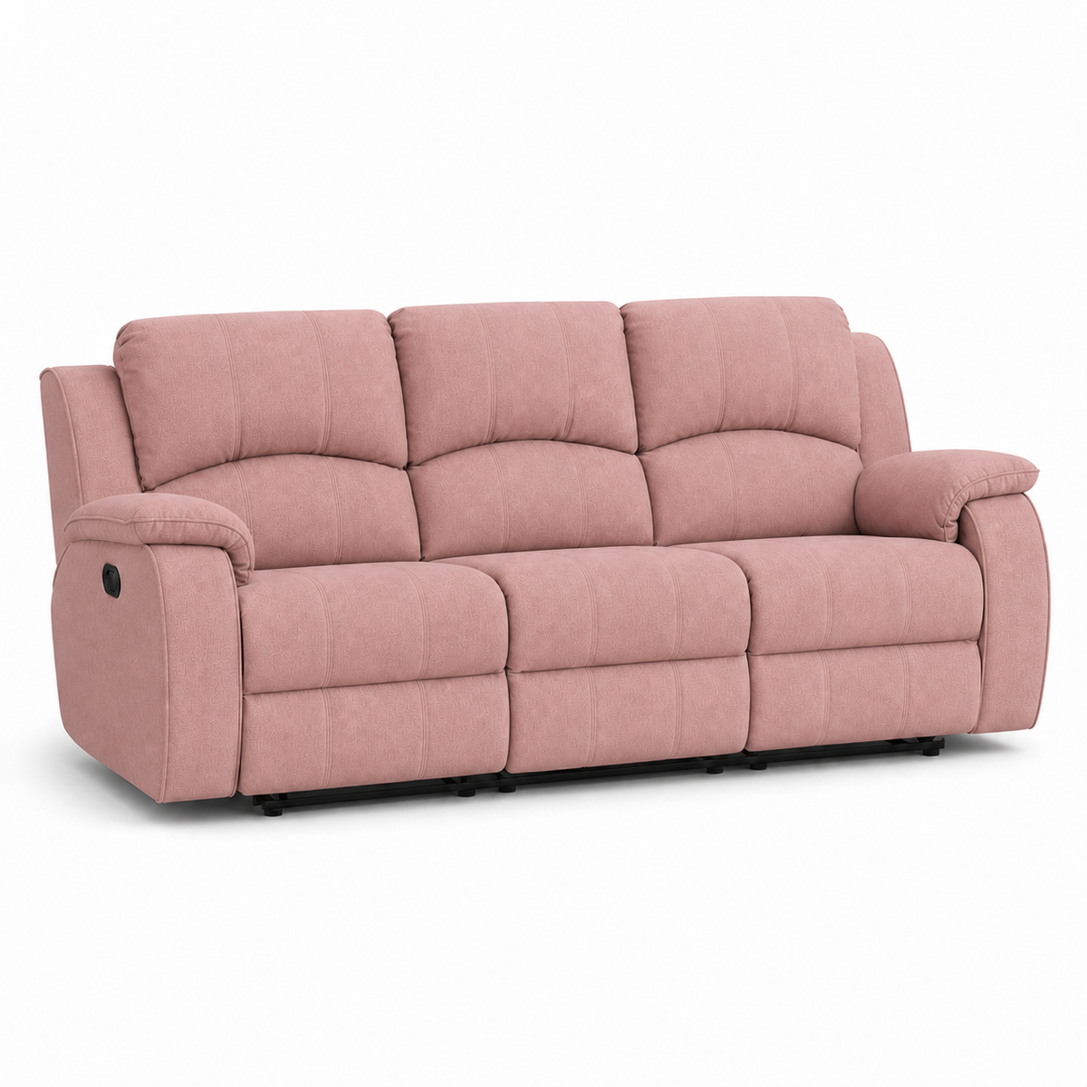 Flourish Recliner 3 seater pink 02 white