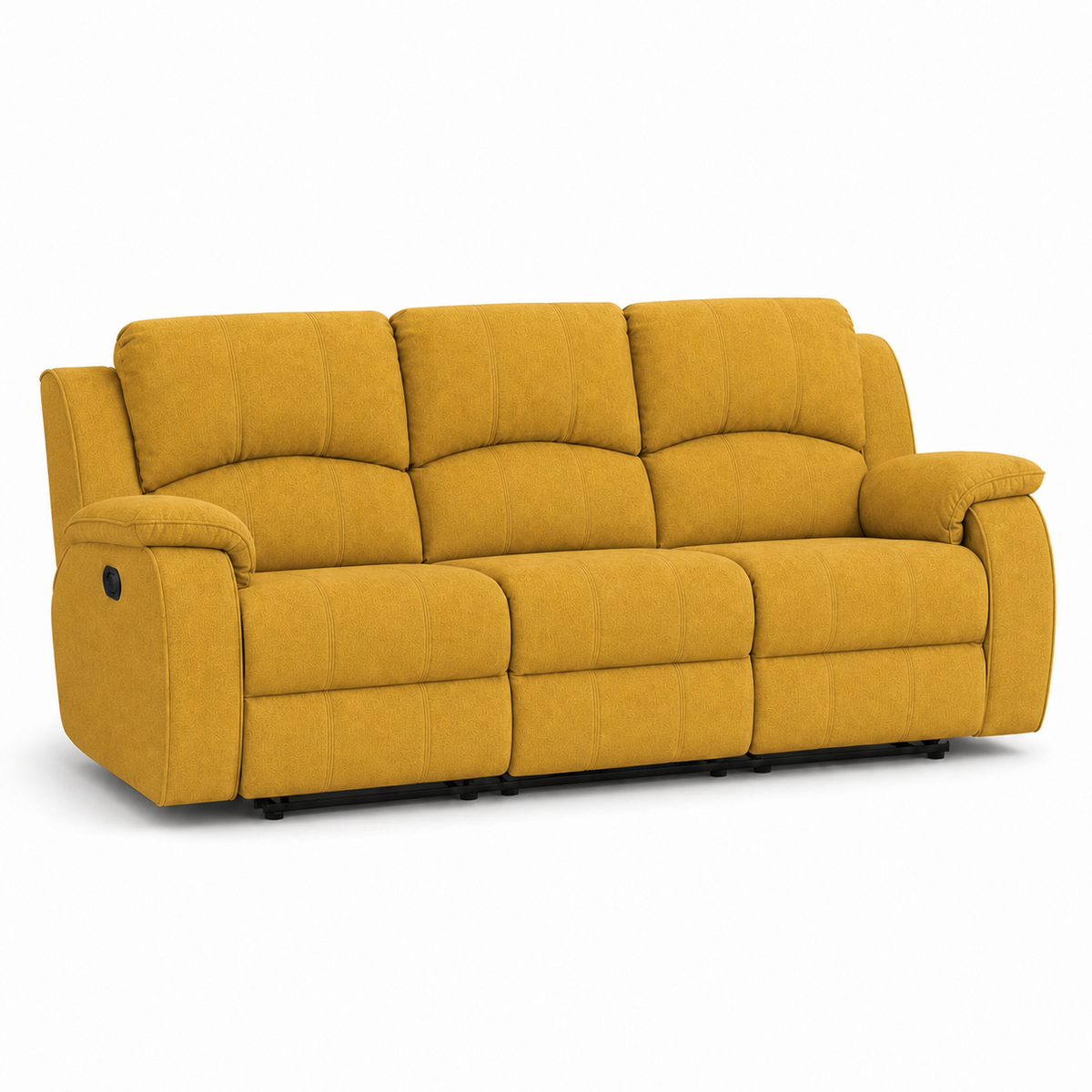 Flourish Recliner 3 seater yellow 02 white