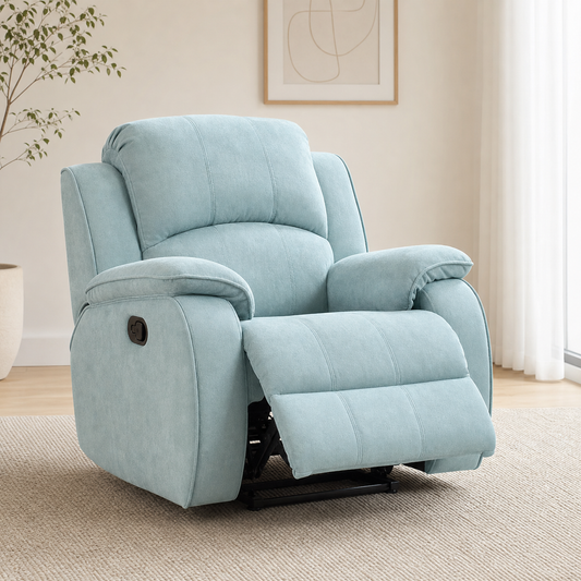 Flourish Recliner upholstery and reclining detail
