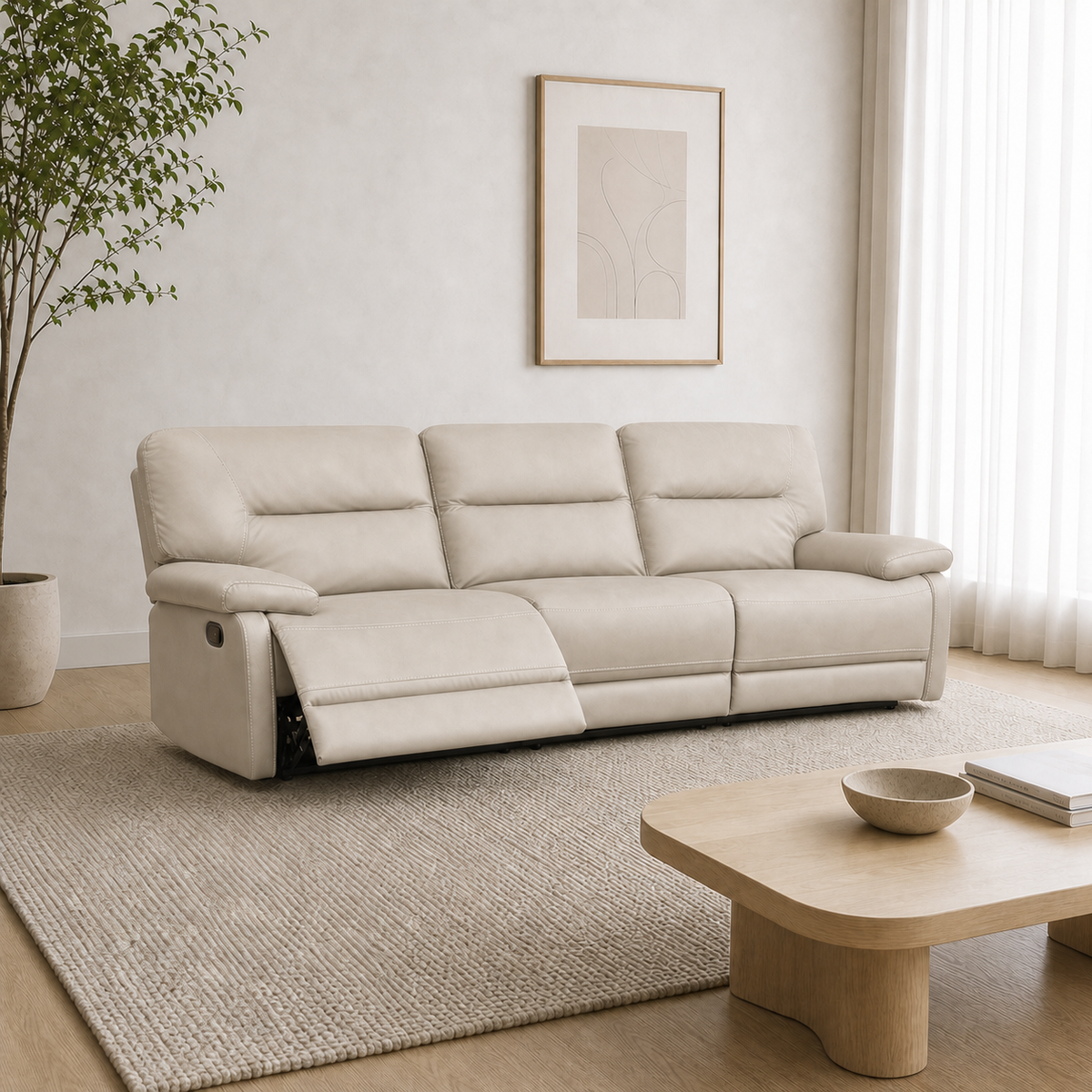 Ford Recliner 3 seater beige 01 main