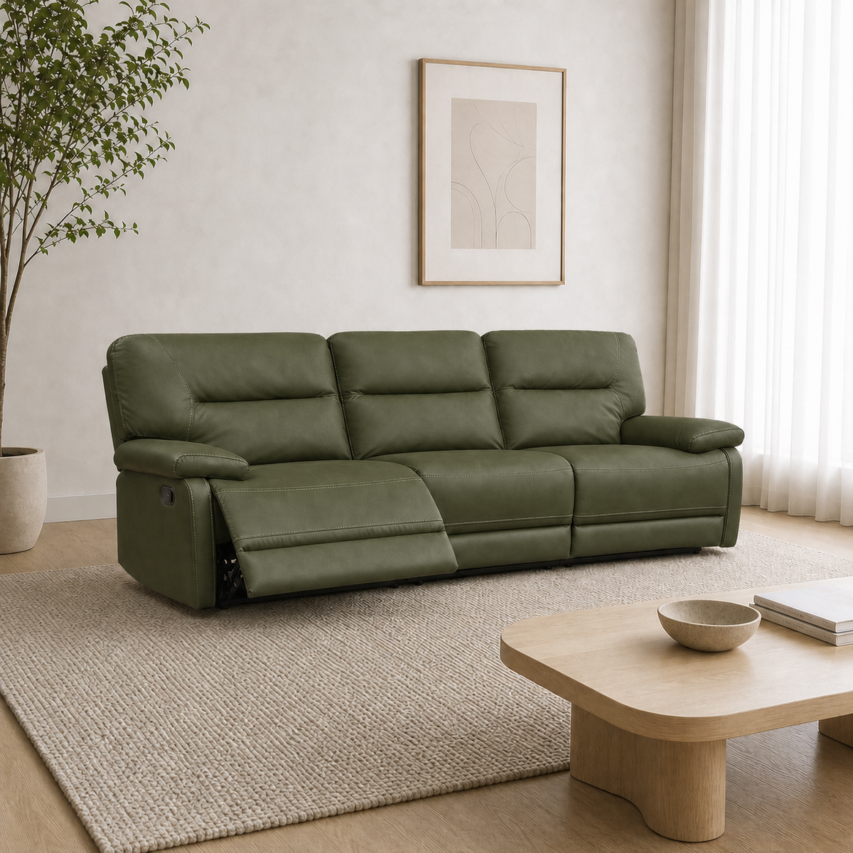 Ford Recliner 3 seater green 01 main