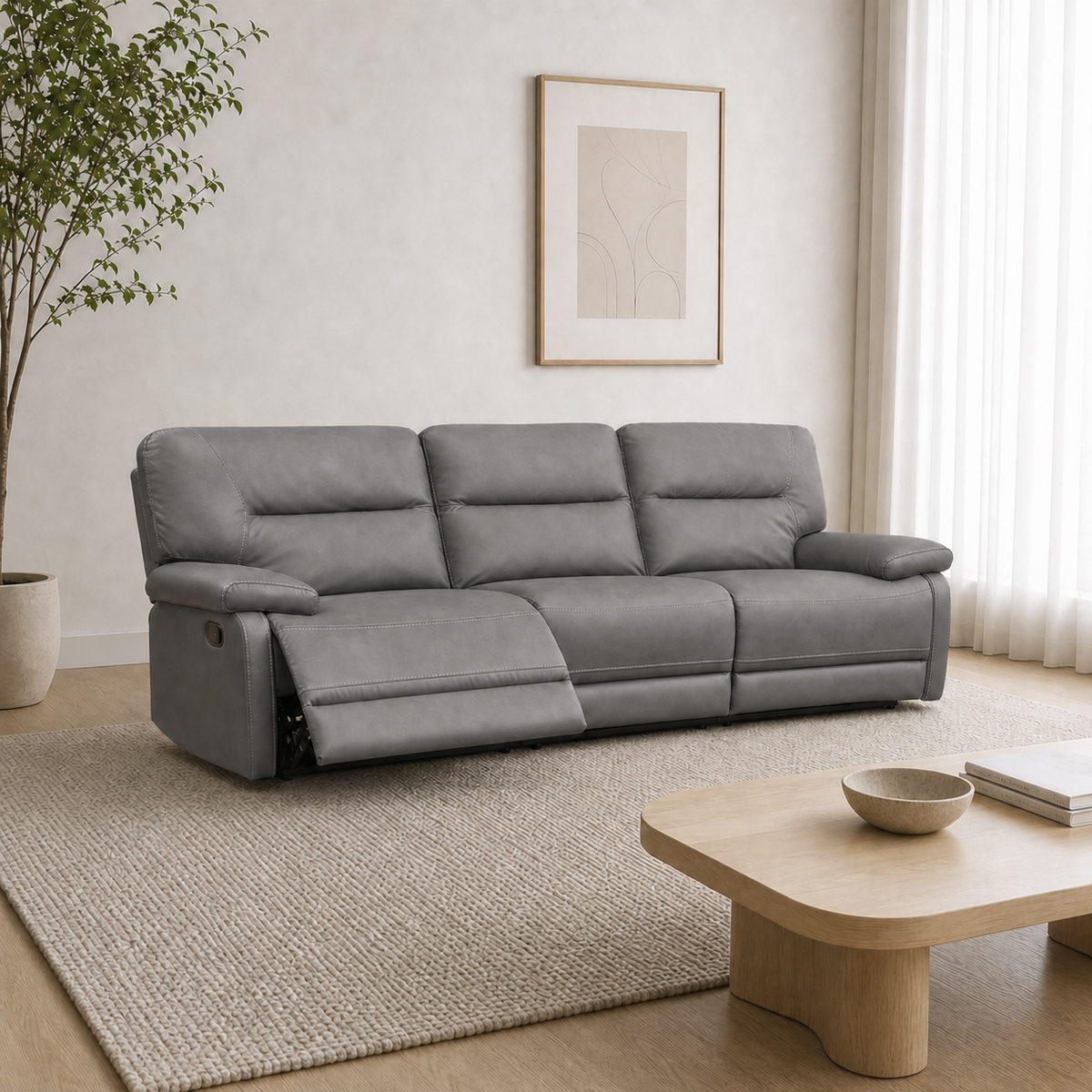 Ford Recliner 3 seater grey 01 main