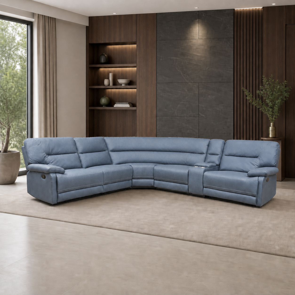 Ford Recliner complete configuration in an editorial living room