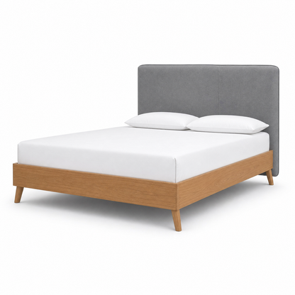 Frey - Bed, complete front three-quarter studio bed view
