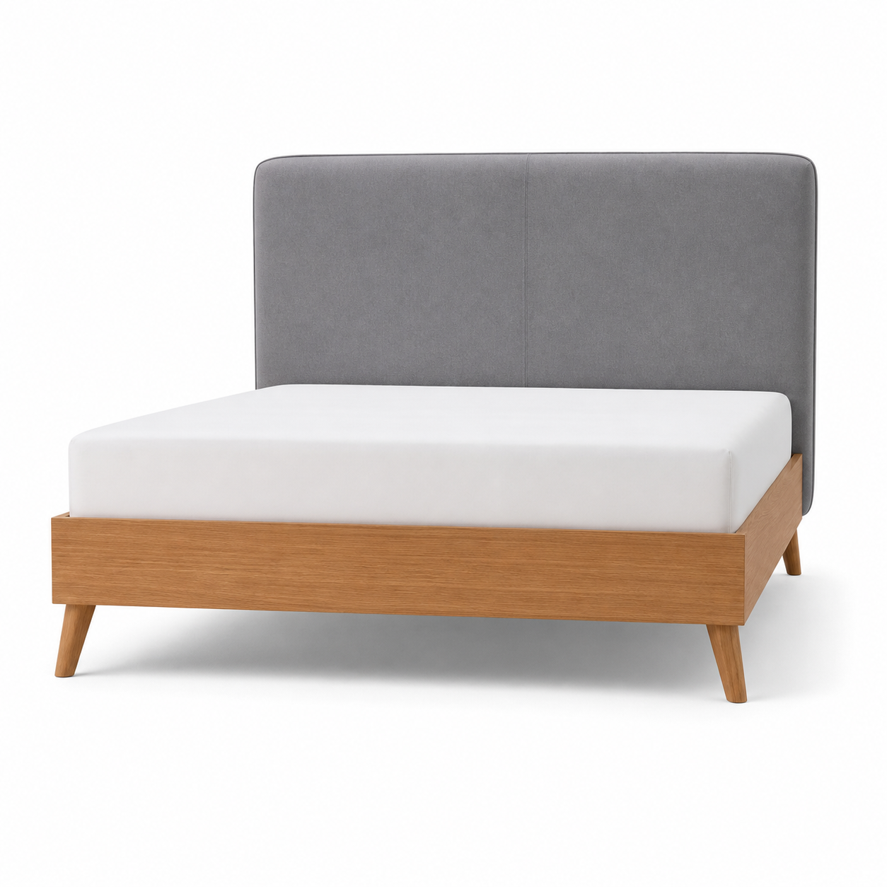 Frey - Bed, complete long-side studio bed view