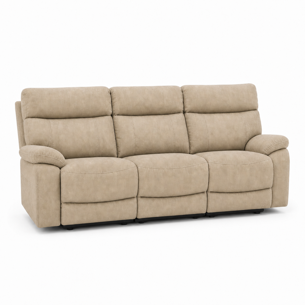 Frigid 1+2+1 Recliner Set 3 seater beige 02 white