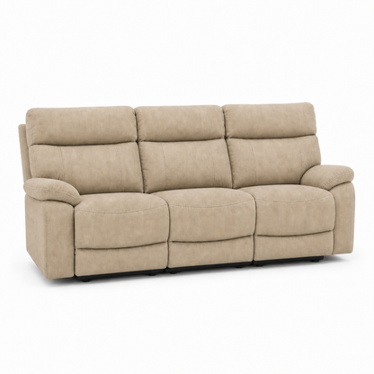 Frigid 1+2+1 Recliner Set 3 seater beige 02 white