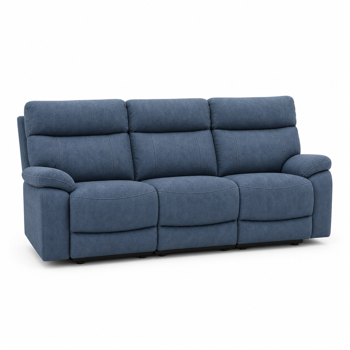 Frigid 1+2+1 Recliner Set 3 seater blue 02 white