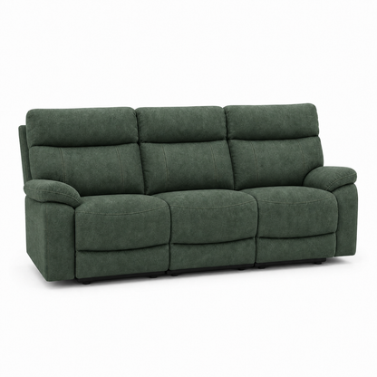 Frigid 1+2+1 Recliner Set 3 seater green 02 white