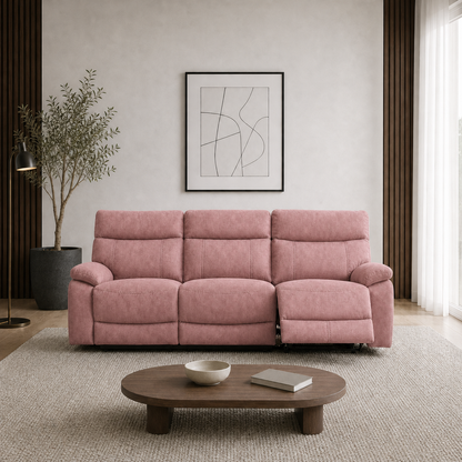Frigid 1+2+1 Recliner Set 3 seater pink 01 main