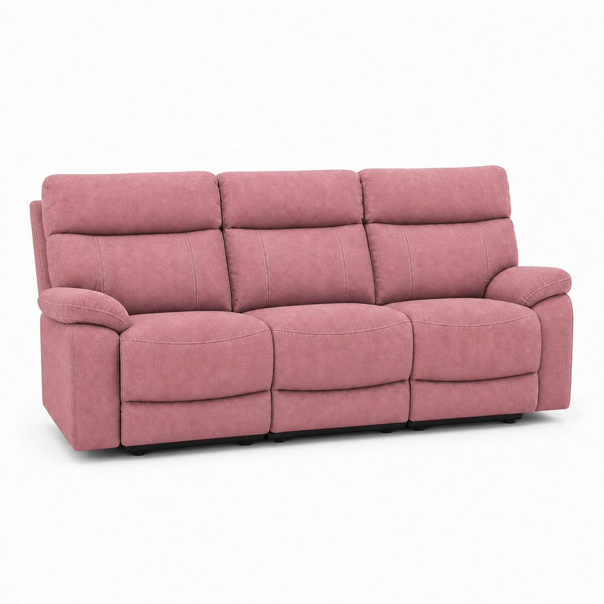 Frigid 1+2+1 Recliner Set 3 seater pink 02 white