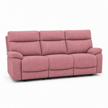 Frigid 1+2+1 Recliner Set 3 seater pink 02 white