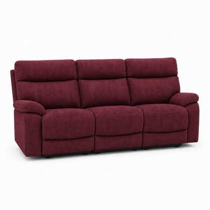Frigid 1+2+1 Recliner Set 3 seater red 02 white