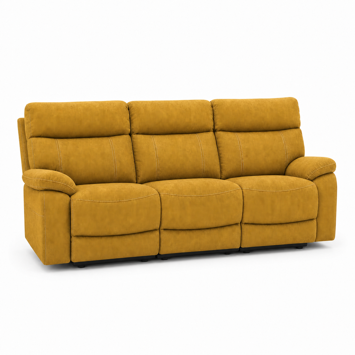 Frigid 1+2+1 Recliner Set 3 seater yellow 02 white