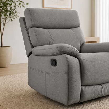 Frigid 1+2+1 Recliner Set upholstery and reclining detail