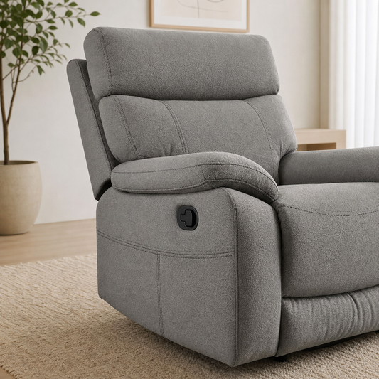 Frigid 1+2+1 Recliner Set upholstery and reclining detail