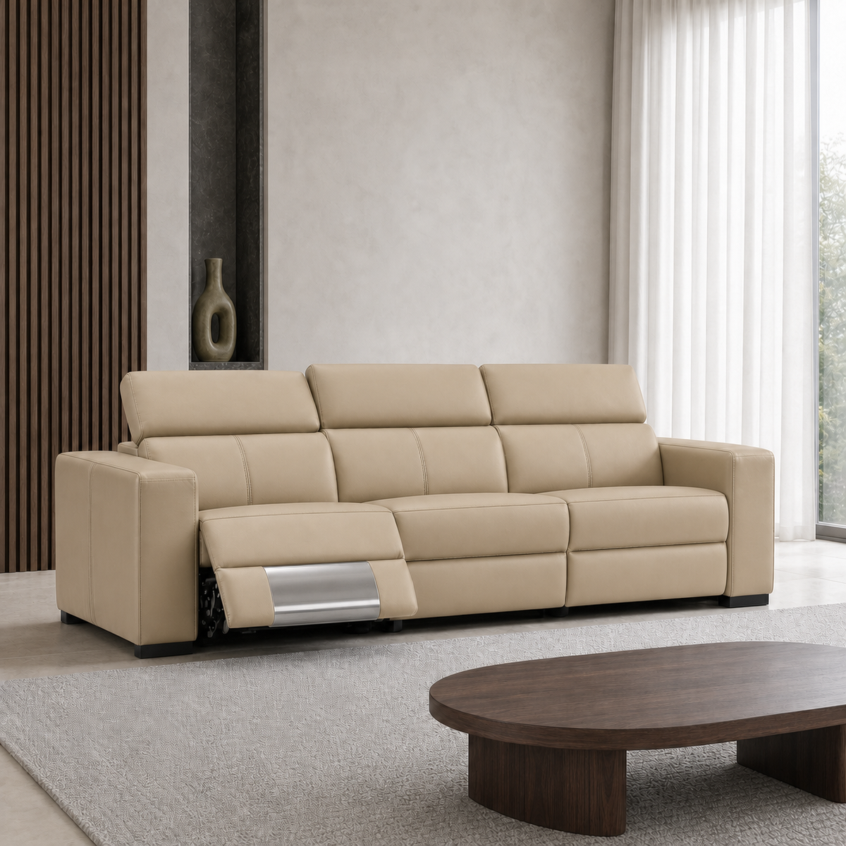 Frigid Recliner 3 seater beige 01 main
