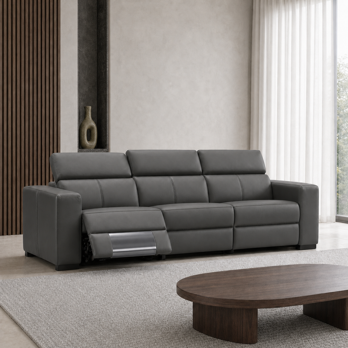 Frigid Recliner 3 seater grey 01 main