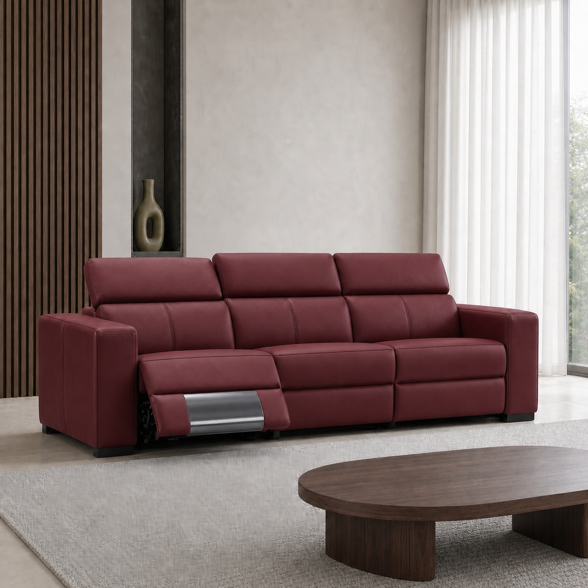 Frigid Recliner 3 seater red 01 main