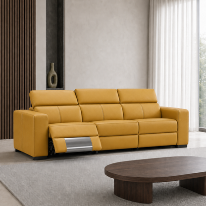 Frigid Recliner 3 seater yellow 01 main