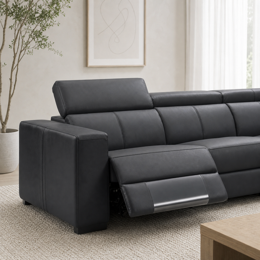 Frigid Recliner upholstery and reclining detail