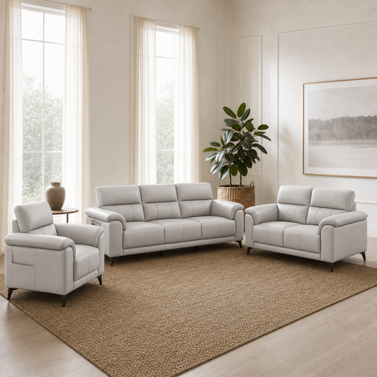 Frost - 3+2+1 Sofa Set, complete 3+2+1 sofa set in an editorial living room
